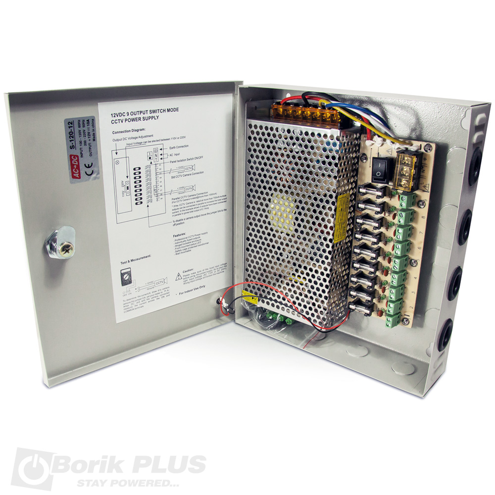 Napajanje za video nadzor 12V 10A u kutiji Napajanje za video nadzor 12V 10A u kutiji
